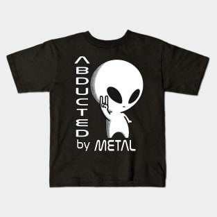 Cute and Metalhead Grey Alien Kids T-Shirt